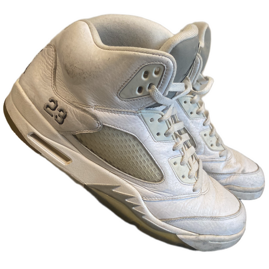 JORDAN 5 'WHITE METALLICS" (12)