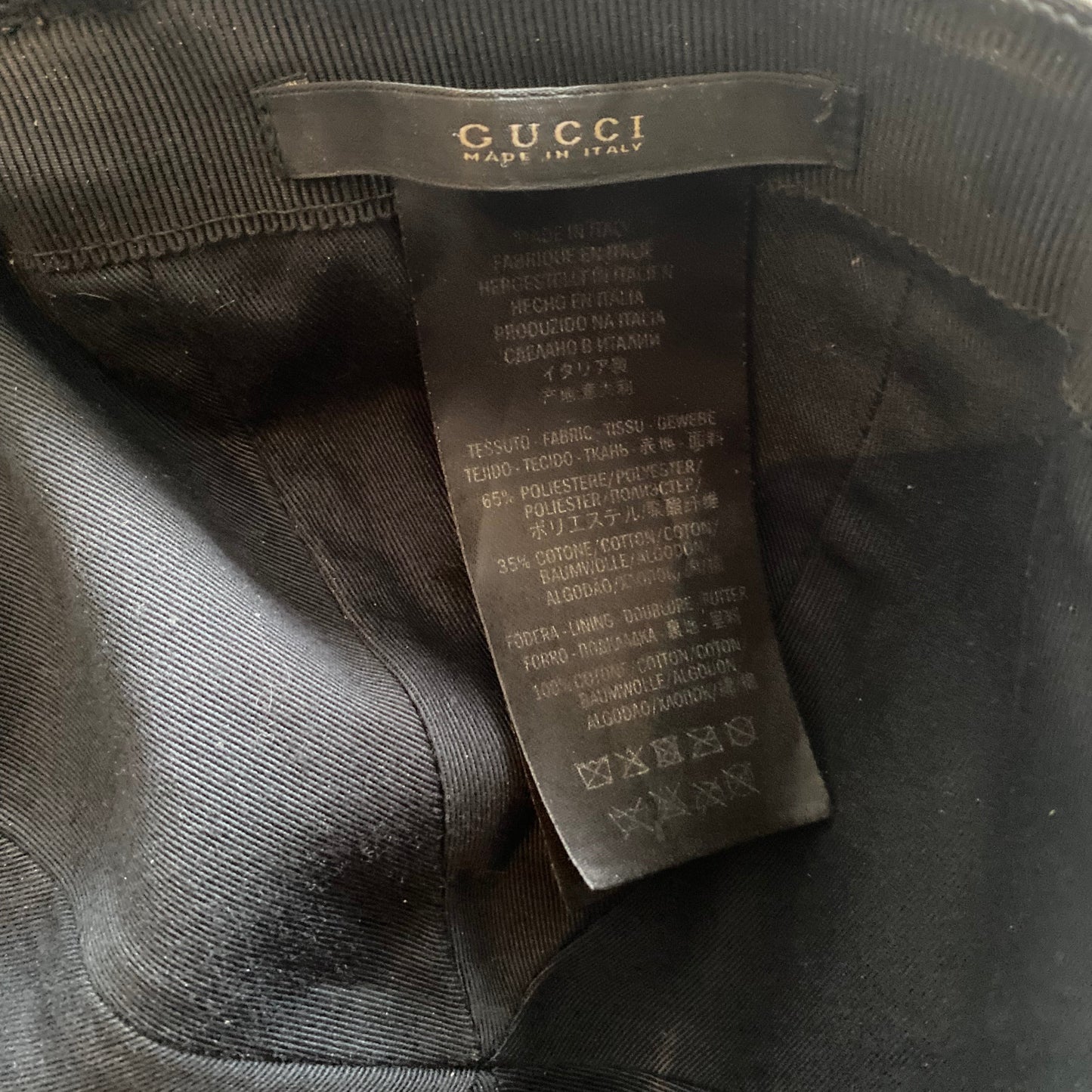 GUCCI BLACK CAP (OS)