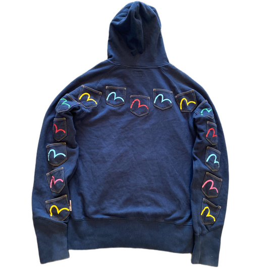 EVISU MULTIPOCKET HOODIE (M)