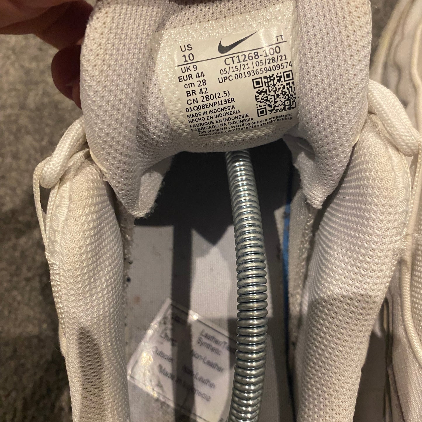 NIKE AIR MAX 95 TRIPLE WHITE (10US)